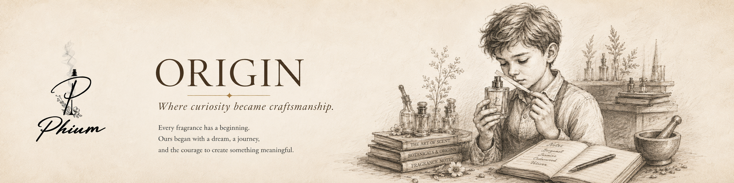 PHIUM Essence origin story and fragrance craftsmanship