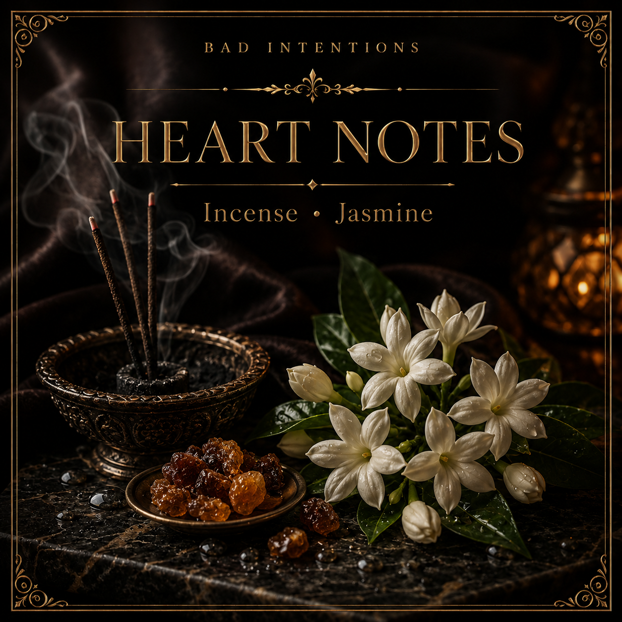 Incense and jasmine heart notes in Bad Intentions