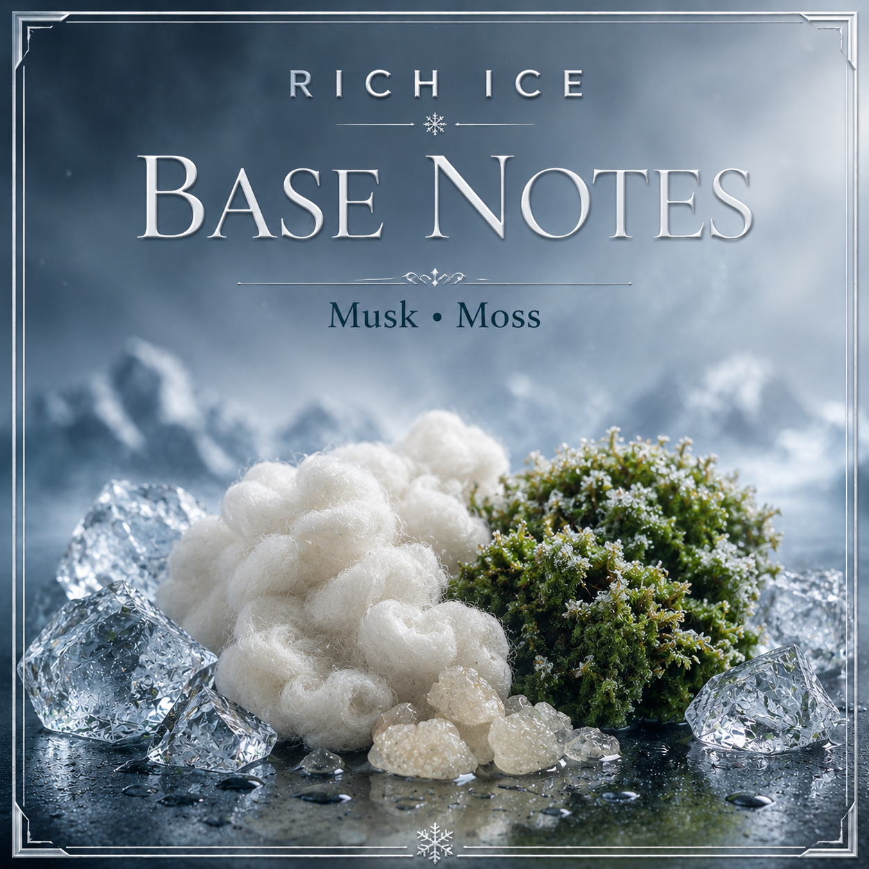 Musk and moss base notes in Rich Ice
